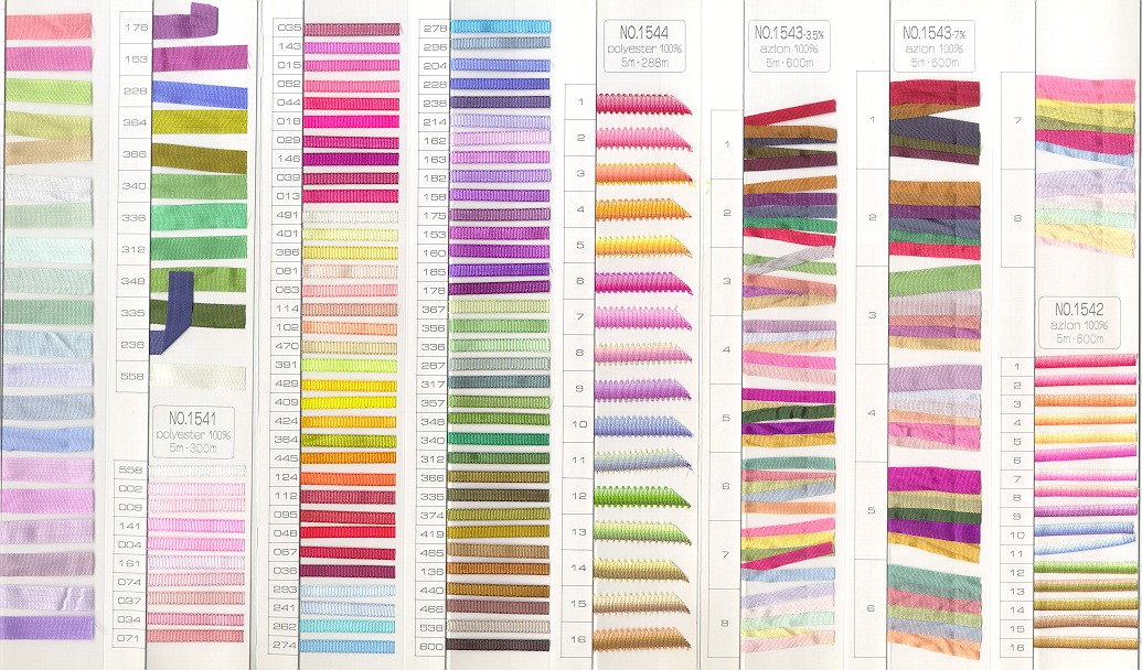 刺繍リボン(エンブロイダリーリボン) 3.5mm巾×5m うすピンク系 13色 全100色